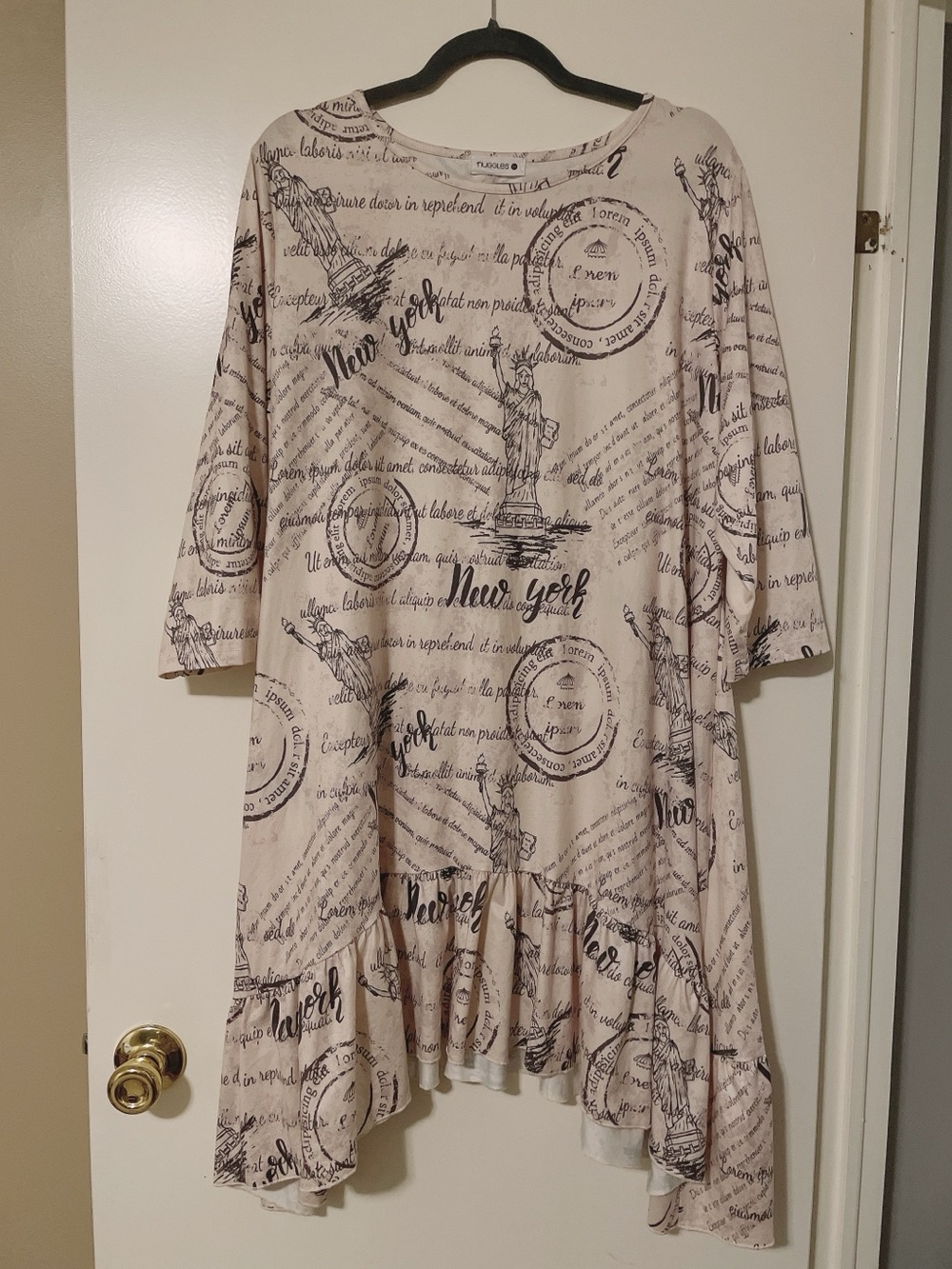 Nuggles Ruffled Tunic Blouse Size 2XL